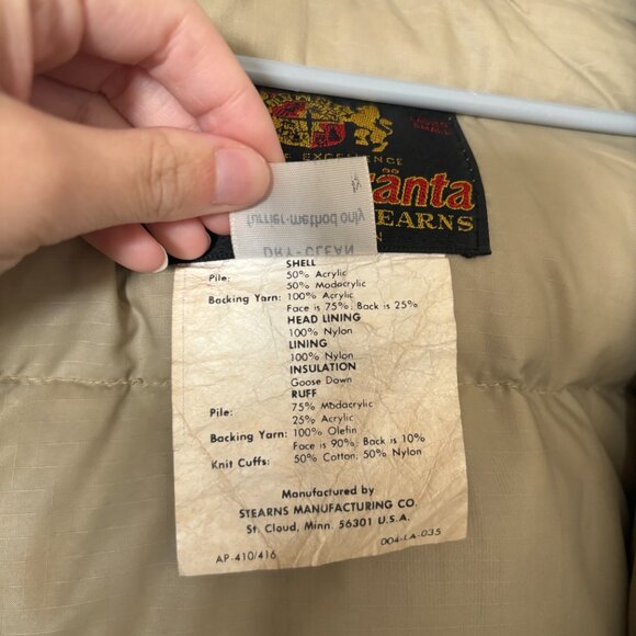 Vtg Small Hansa Branta Stearns Goose Down Parka - Faux Fur, Aztec Detail - Picture 4 of 9